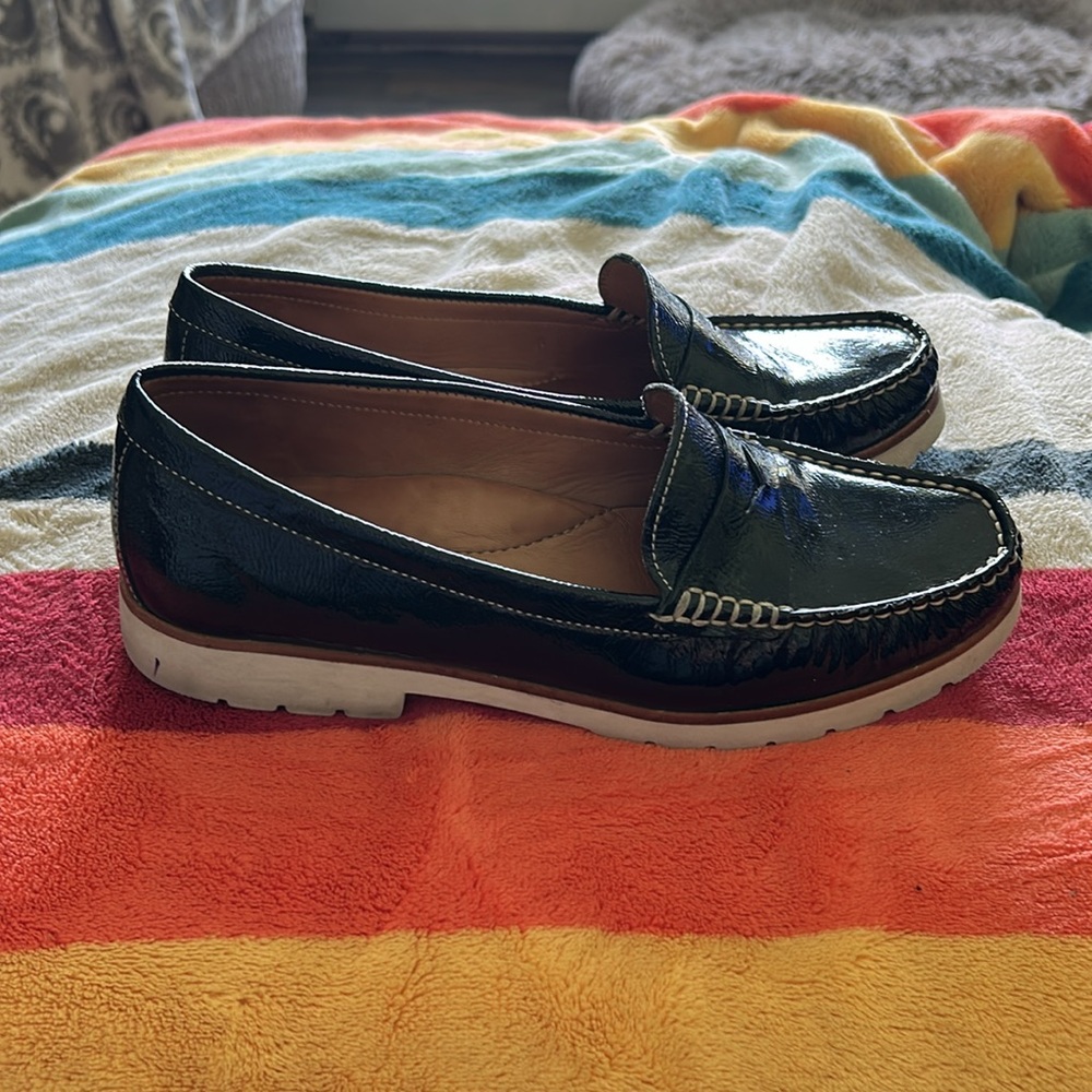 Black patent penny loafer by Wirth size 39